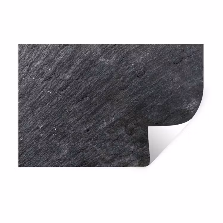 Natuursteen - Industrieel - Leisteen - Structuur - Grijs Muursticker klein -3d