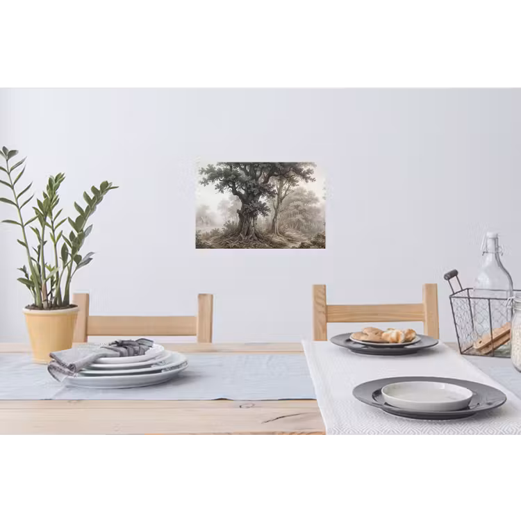 Natuur - Bos - Eik Muursticker klein -eettafel
