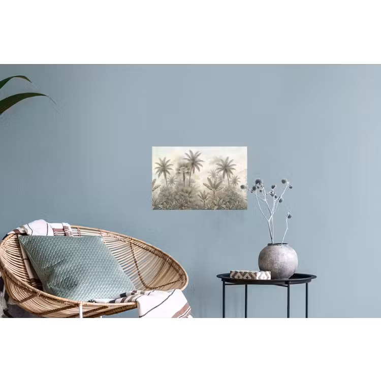 Natuur - Tropisch bos - Landschap - Aquarel - Groen Muursticker klein -plant