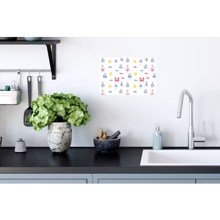 Nautisch - Illustraties - Kleurrijk Muursticker klein 286 -keuken