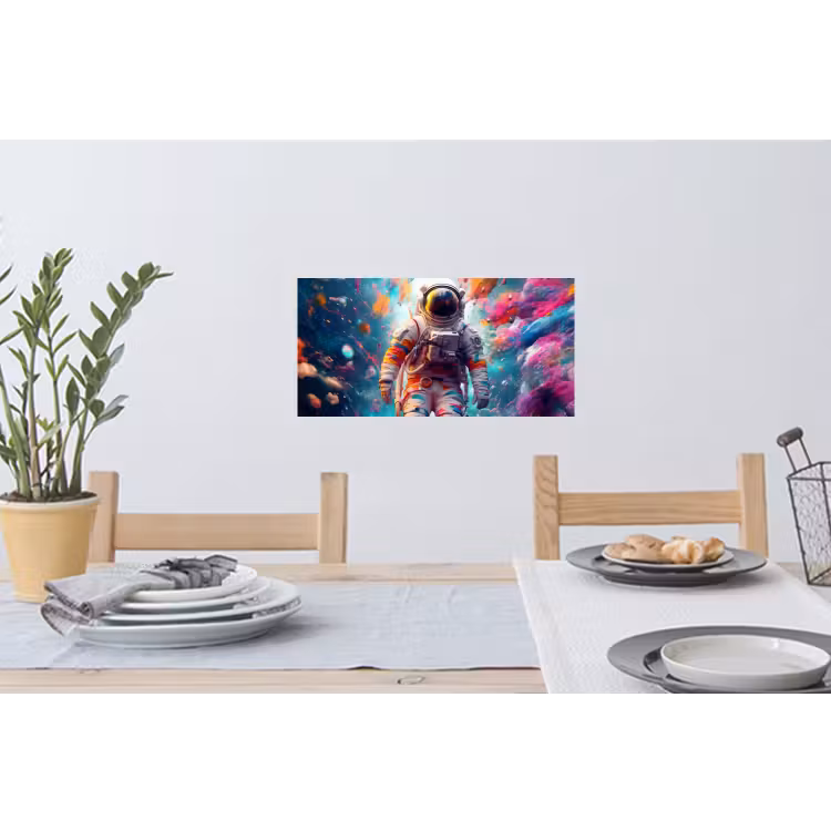 Neon - Meteoriet - Neon - Astronaut Muursticker klein -eettafel