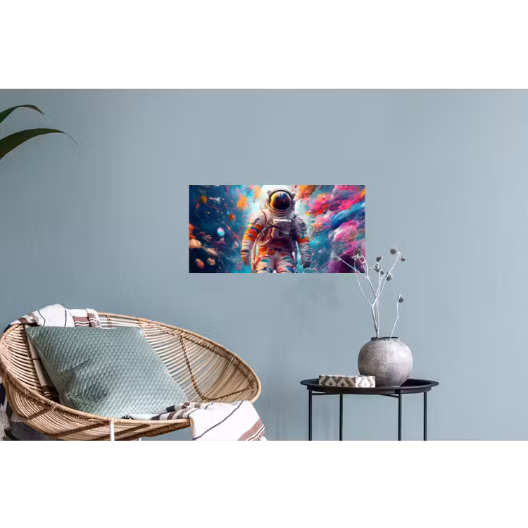 Neon - Meteoriet - Neon - Astronaut Muursticker klein -plant