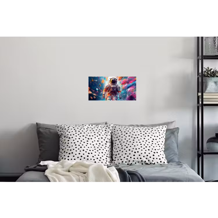 Neon - Meteoriet - Neon - Astronaut Muursticker klein -slaapkamer