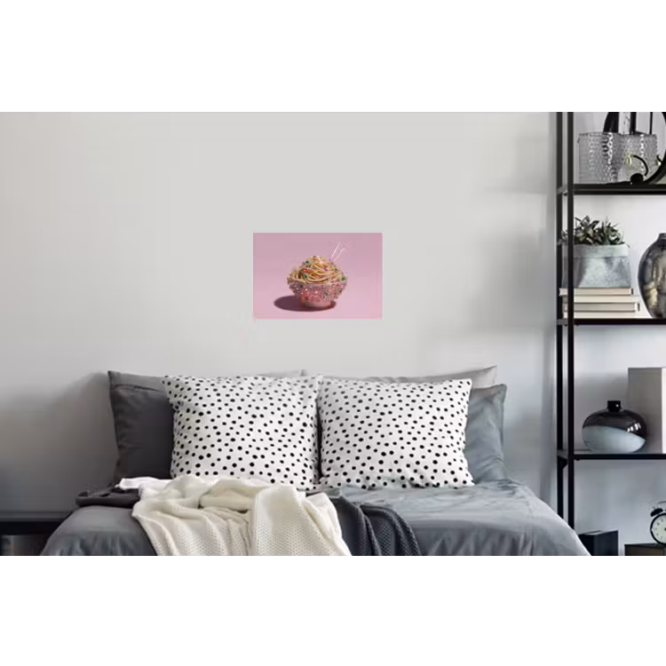 Noodles - Edelstenen - Stokjes - Roze Muursticker klein -slaapkamer