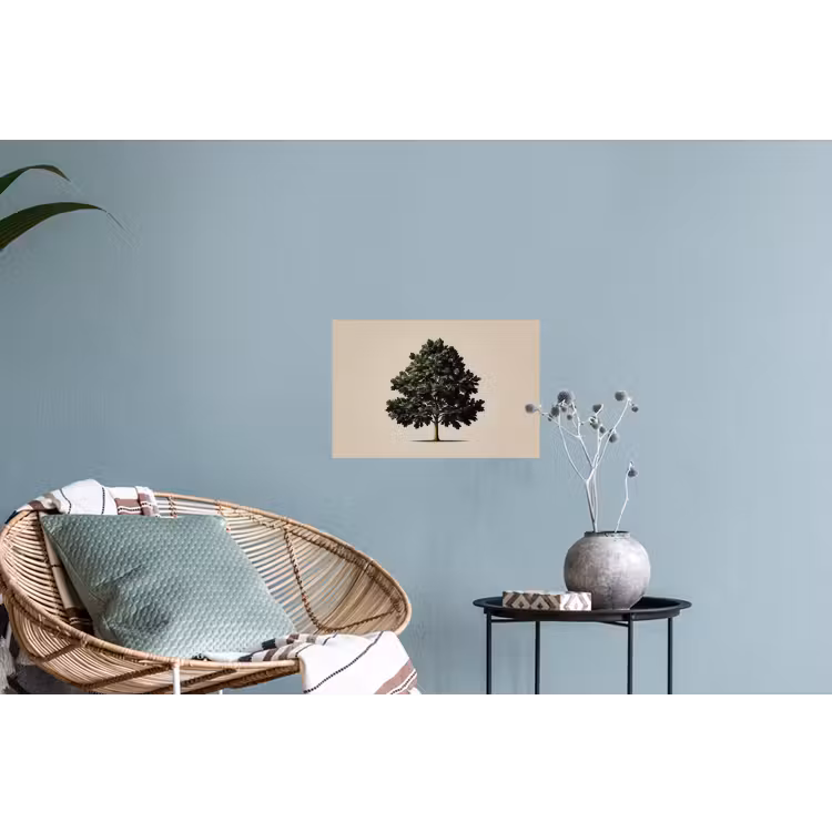 Eikenboom - Schaduw - Egaal Muursticker klein -plant