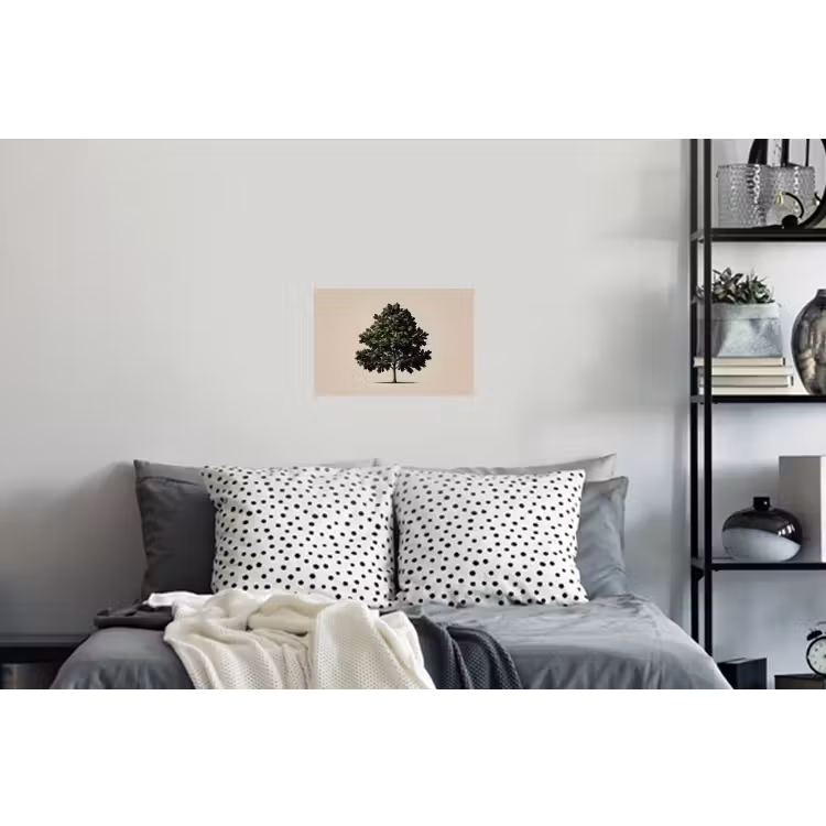 Eikenboom - Schaduw - Egaal Muursticker klein -slaapkamer