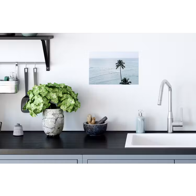 Oceaan - Palmbomen - Surfers Muursticker klein -keuken