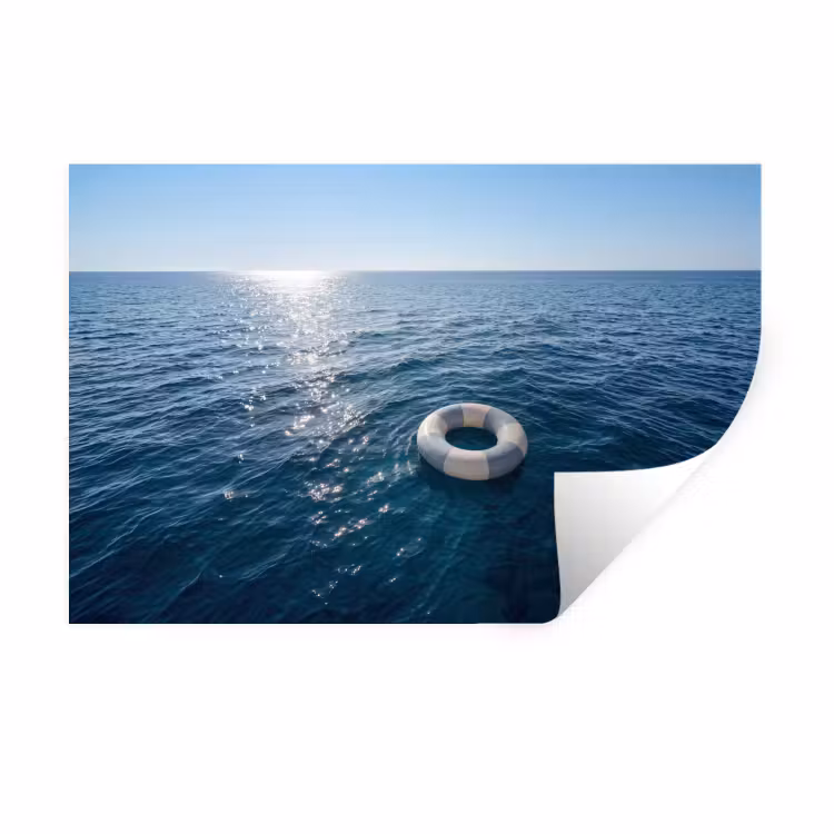 Oceaan - Zwemband - Horizon Muursticker klein -3d
