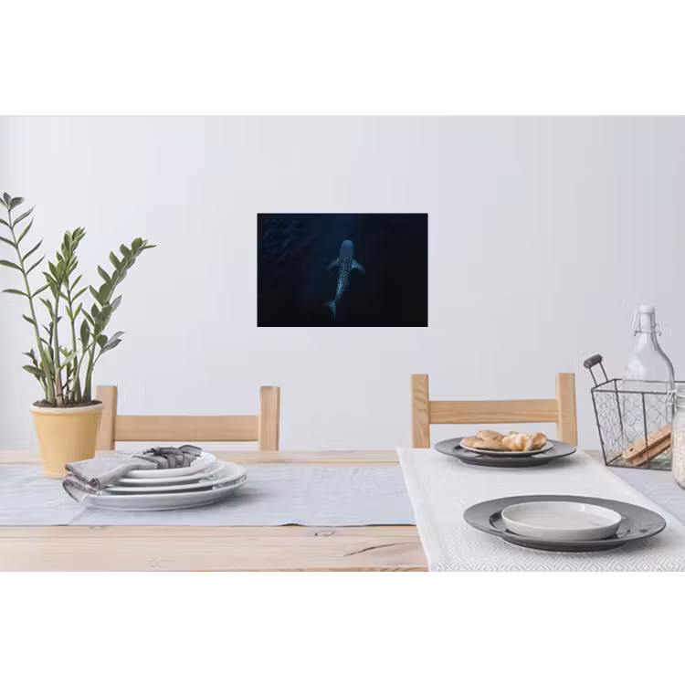Oceaan - Walvishaai - Donkerblauw - Vlekken Muursticker klein -eettafel