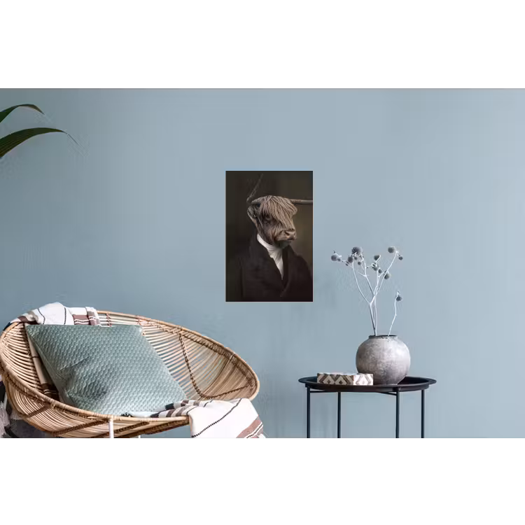 Oude Meesters - Schotse Hooglander - Dieren Muursticker klein -plant