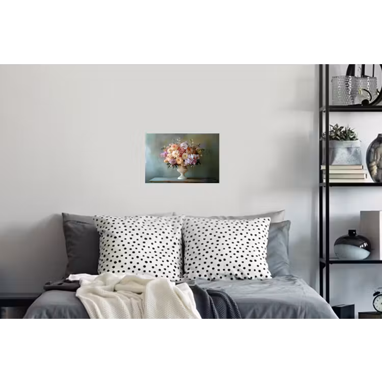 Orchidee - Boeket - Vaas - Bloemen Muursticker klein -slaapkamer