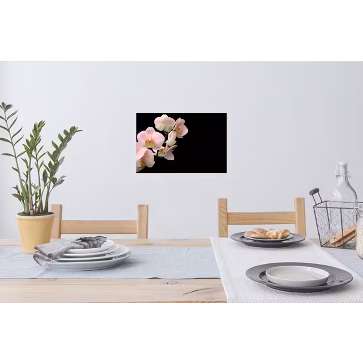 Orchidee - Bloemen - Roze - Stilleven - Flora Muursticker klein -eettafel