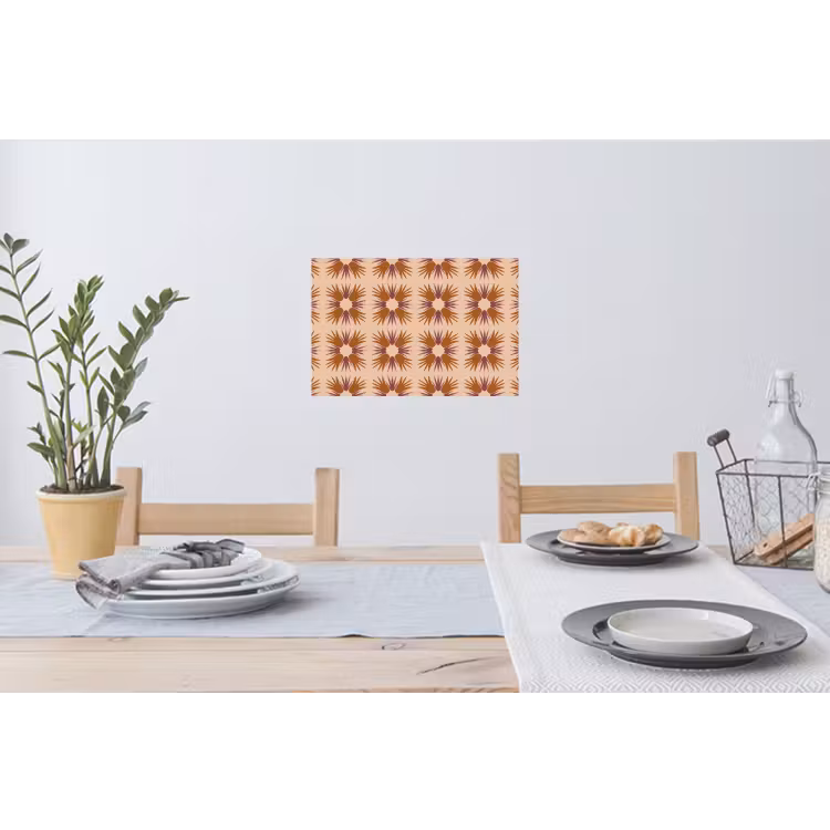 Ornament - Patroon - Oker Muursticker klein 286 -eettafel