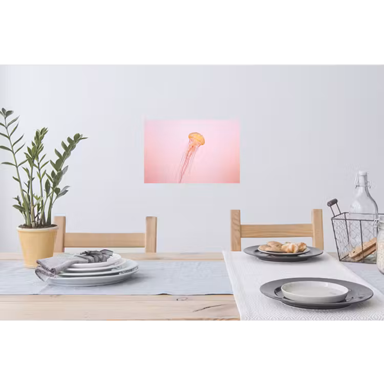 Sierlijk - Kwal - Roze Muursticker klein -eettafel