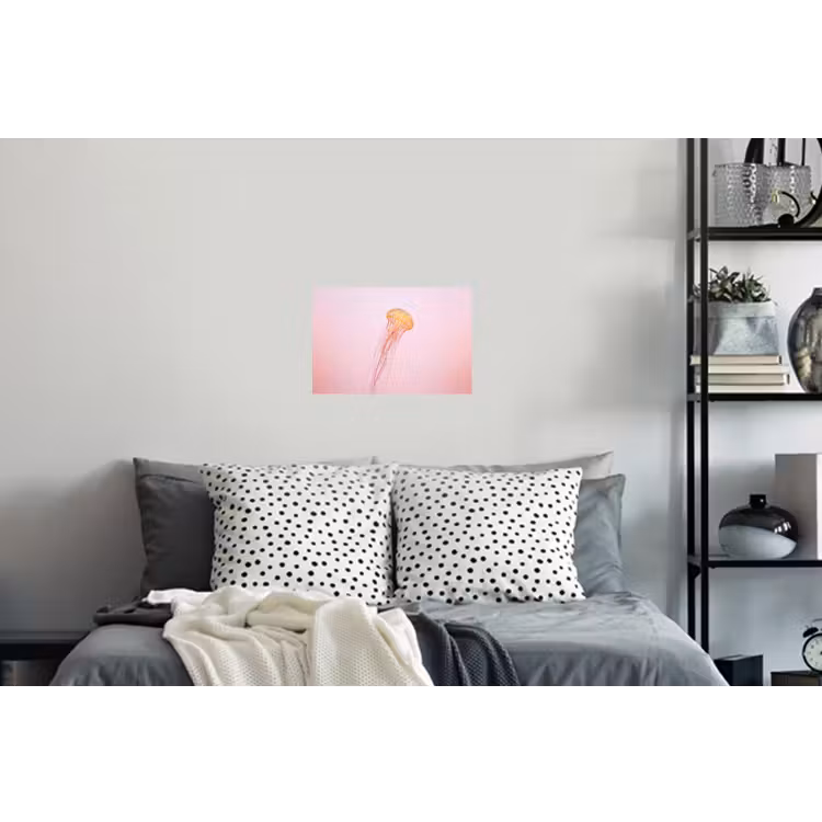 Sierlijk - Kwal - Roze Muursticker klein -slaapkamer