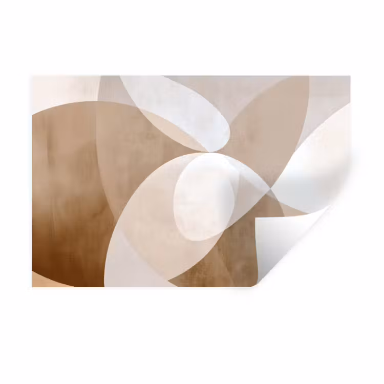 Ovale vormen - Transparant - Zachte overgang Muursticker klein -3d