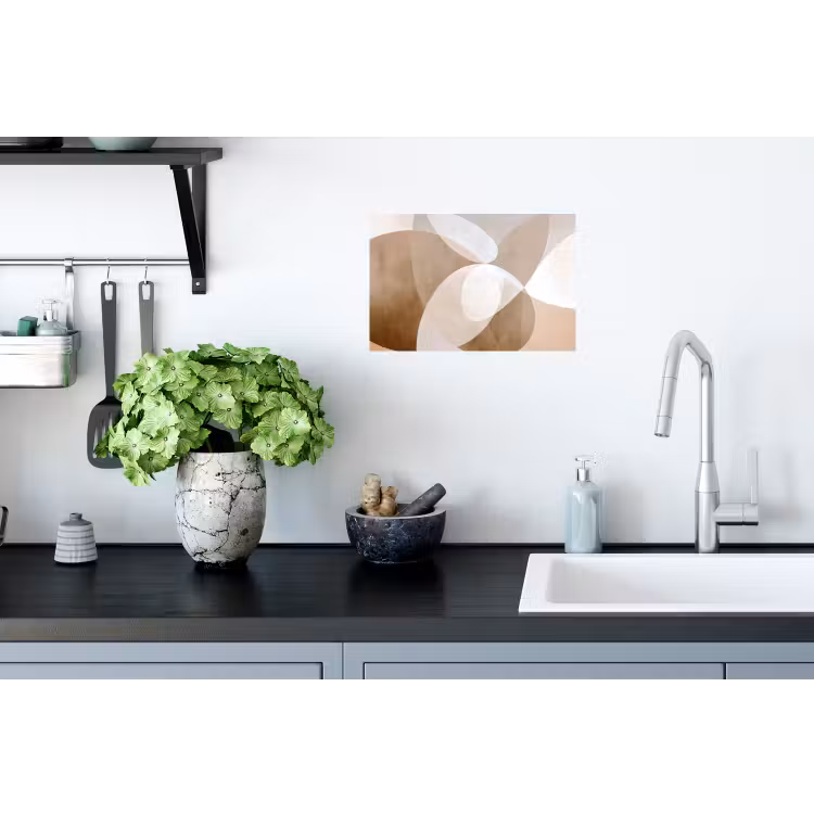 Ovale vormen - Transparant - Zachte overgang Muursticker klein -keuken