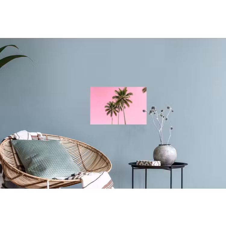 Palmboom - Tropisch - Pink Muursticker klein -plant