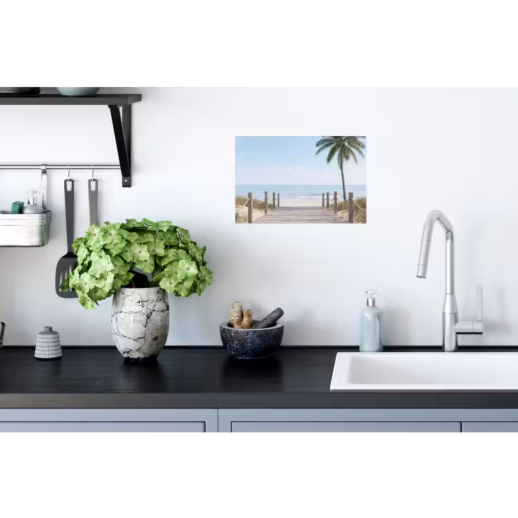Palmbomen - Pad - Horizon Muursticker klein -keuken