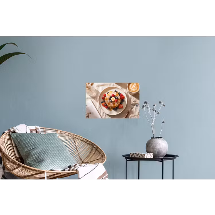Pannenkoeken - Bessen - Ontbijt - Modern - Beige Muursticker klein -plant