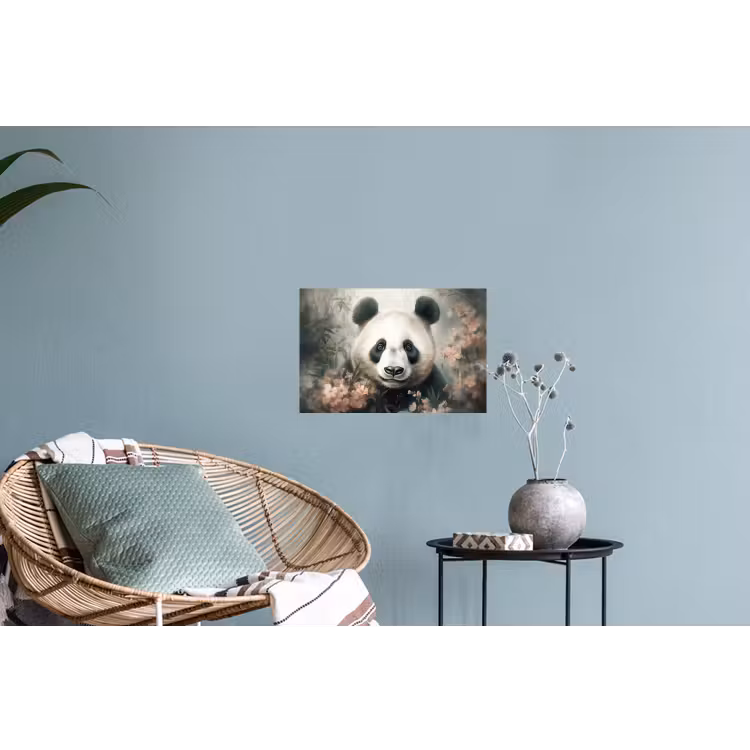 Panda - Dieren - Bloemen - Planten Muursticker klein -plant