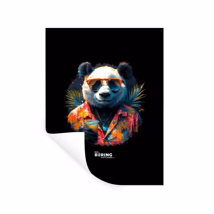 Panda als tropische straatkunst Muursticker klein -3d