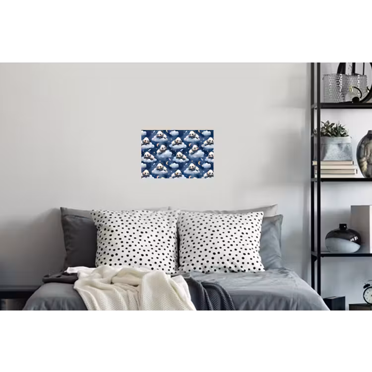 Panda's - Slapen - Blauw Muursticker klein 286 -slaapkamer