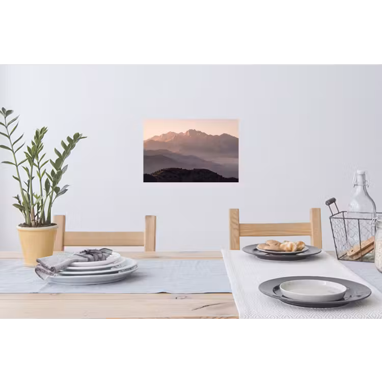 Panorama - Landschap - Bergen Muursticker klein -eettafel