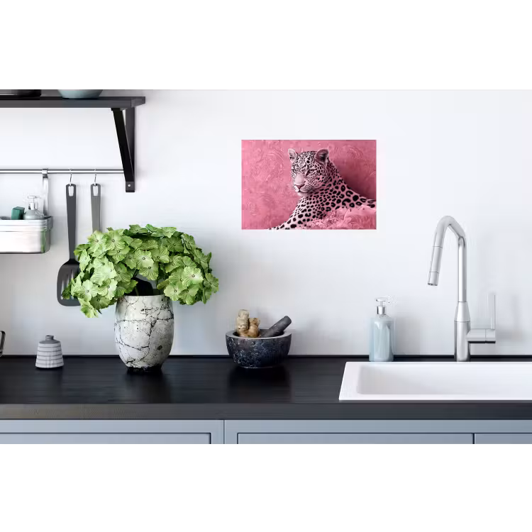 Panter - Luxe - Roze Muursticker klein -keuken