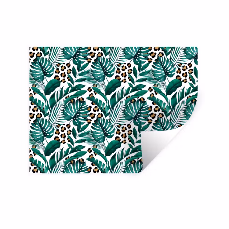 Panterprint - Bladeren - Jungle Muursticker klein -3d