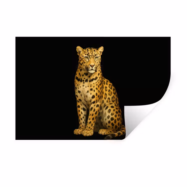 Panter - Realistisch - Bruin Muursticker klein -3d