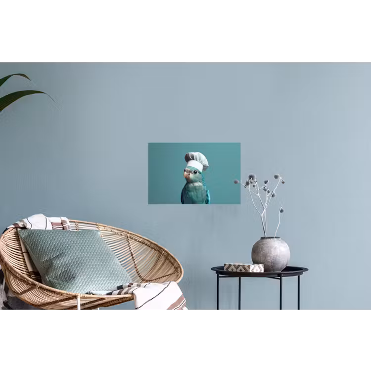 Parkiet - Vogel - Koksmuts - Cute Muursticker klein -plant