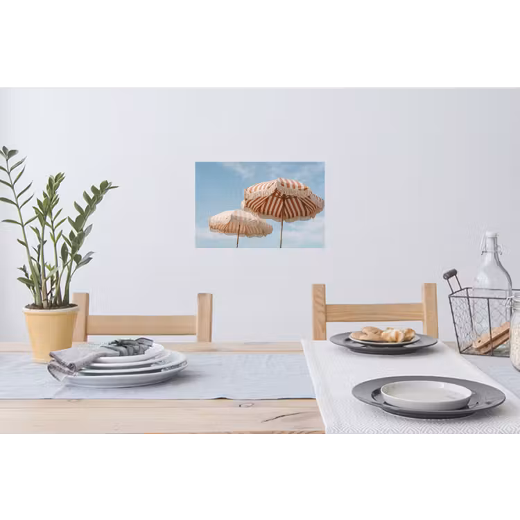 Parasol - Lucht - Rood Muursticker klein -eettafel