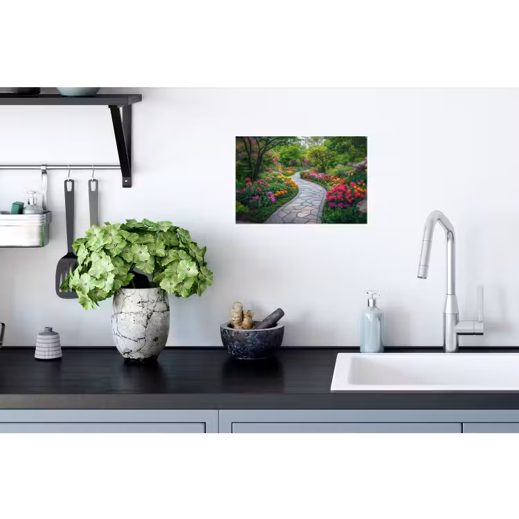 Park - Bloemen - Tuin Muursticker klein -keuken