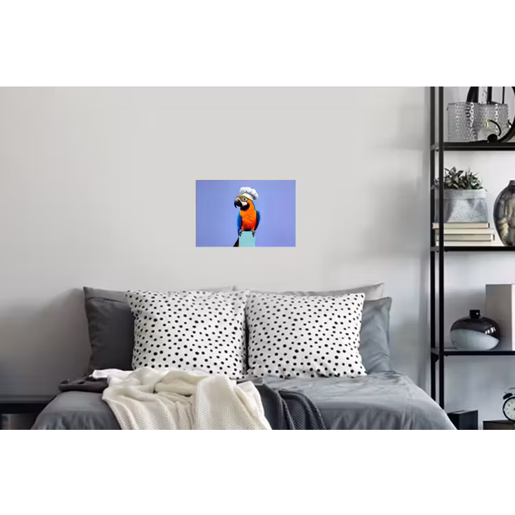 Papegaai - Koksmuts - Vogel - Leuk Muursticker klein -slaapkamer