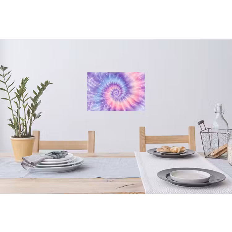 Pasteltinten - Paars - Spiraal - Marmer Muursticker klein -eettafel