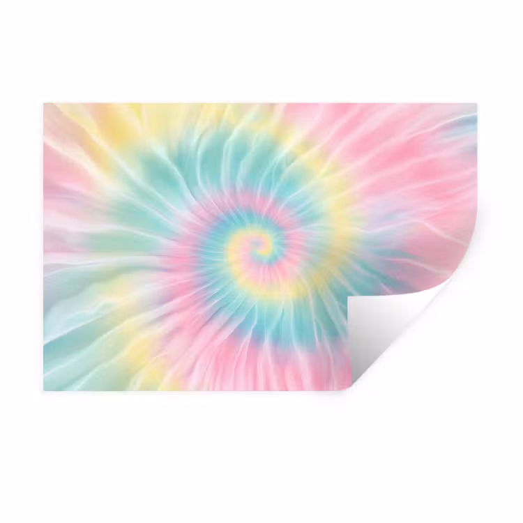 Pasteltinten - Tie dye - Roze Muursticker klein -3d