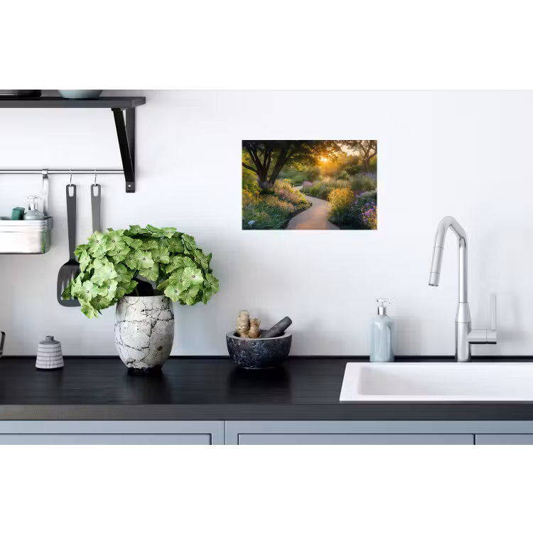 Pad - Bloemen - Park Muursticker klein -keuken