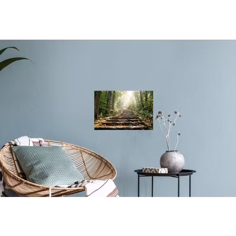 Stenen - Trap - Bos - Natuur Muursticker klein -plant