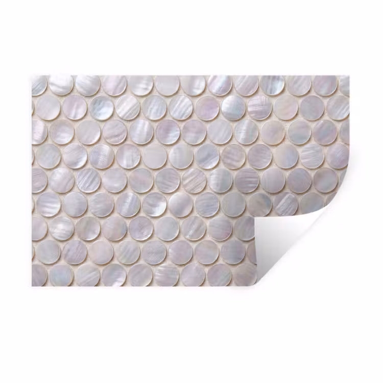 Patroon - Cirkels - Abstract - Modern - Wit Muursticker klein -3d