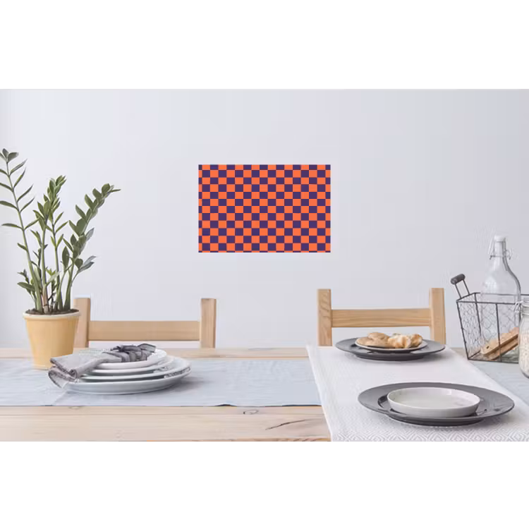Patroon - Klassiek - Paars Muursticker klein 286 -eettafel