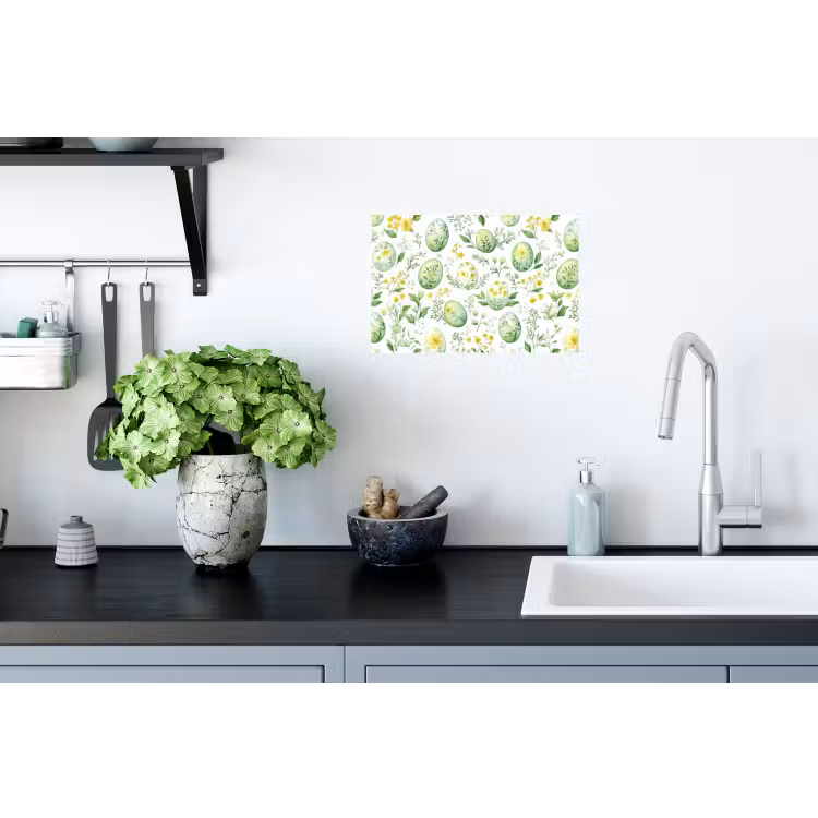 Patroon - Groen - Eieren Muursticker klein -keuken