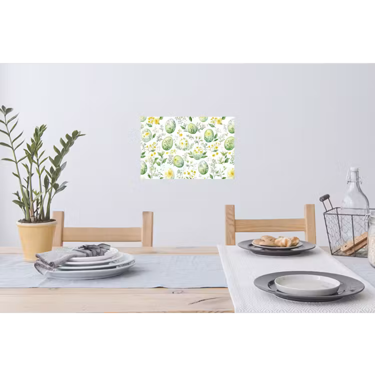 Patroon - Groen - Eieren Muursticker klein -eettafel