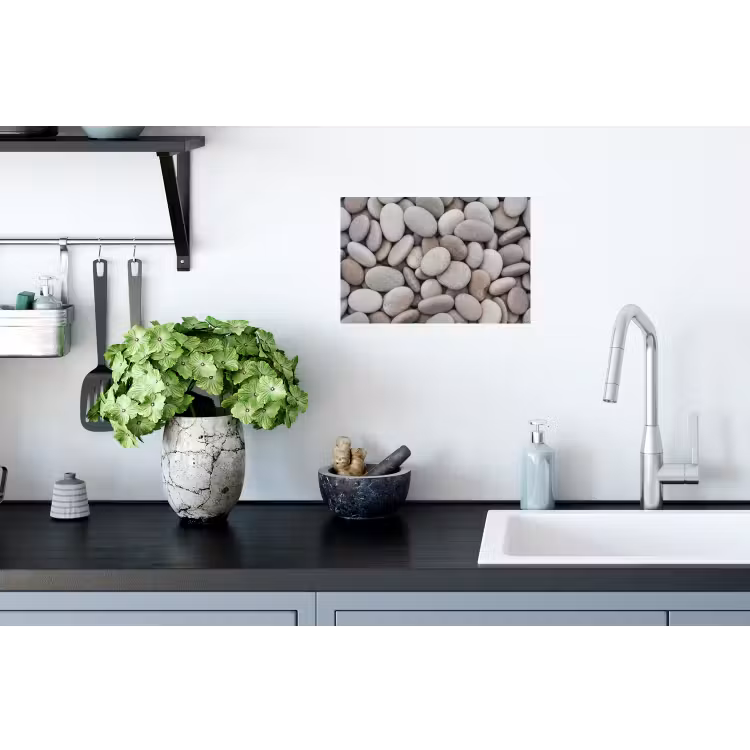 Kiezels - Stenen - Grijs Muursticker klein -keuken