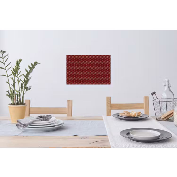 Penny - Mozaïek - Rond - Rood Muursticker klein 286 -eettafel