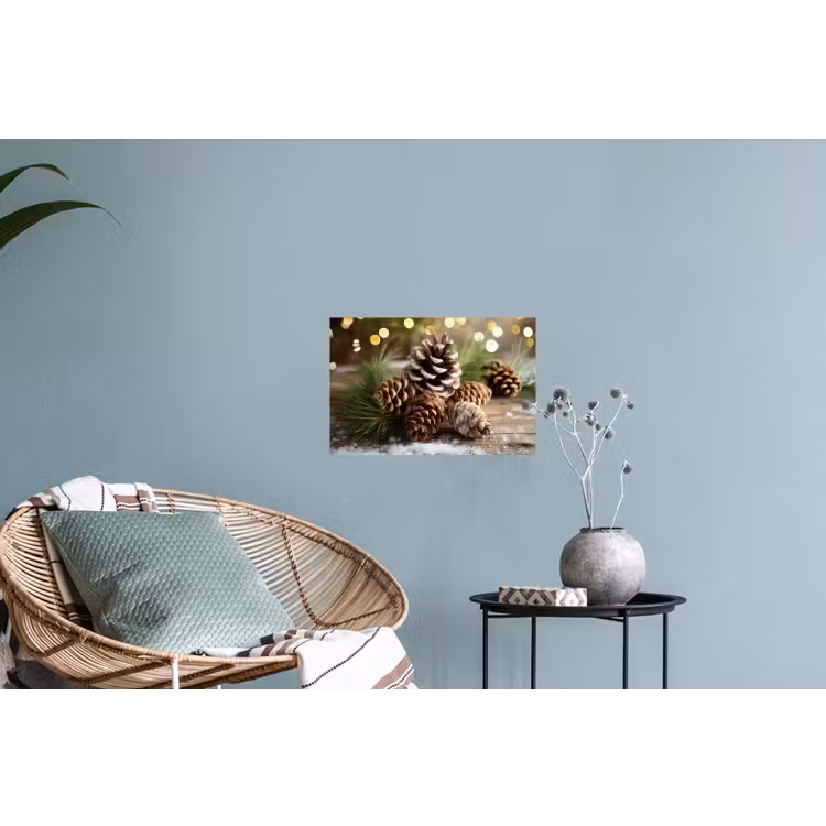 Dennenappels - Kerstsfeer - Bruin - Groen Muursticker klein -plant