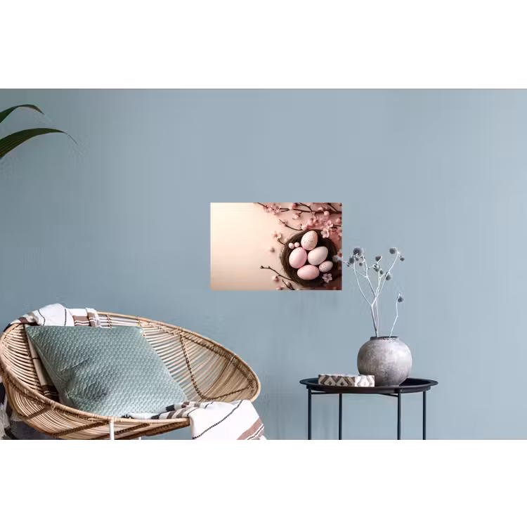 Roze - Bloesems - Eieren Muursticker klein -plant