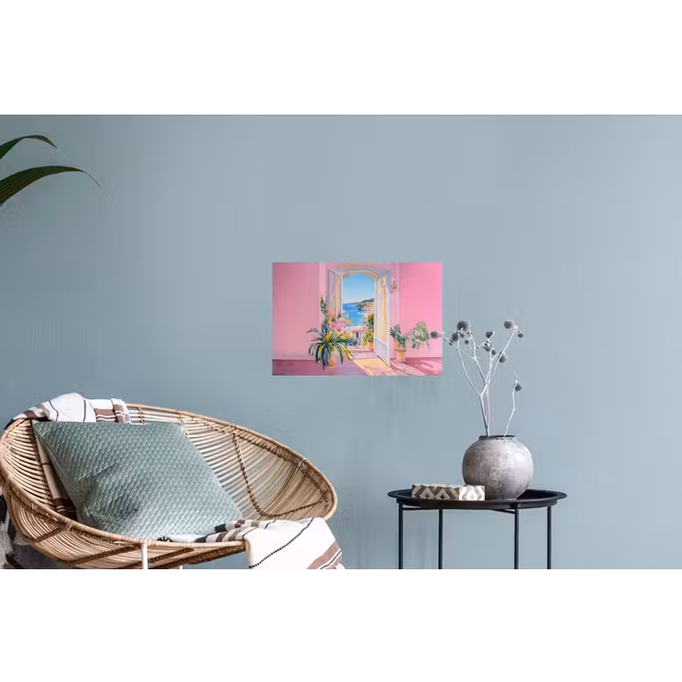 Roze - Buiten - Verf Muursticker klein -plant