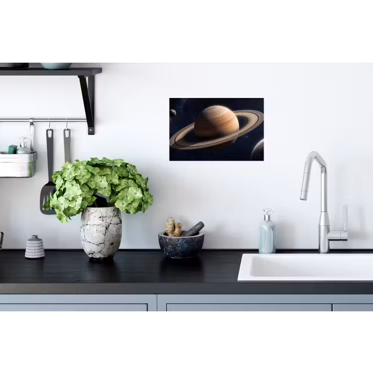 Planeten - Saturnus - Ruimte Muursticker klein -keuken