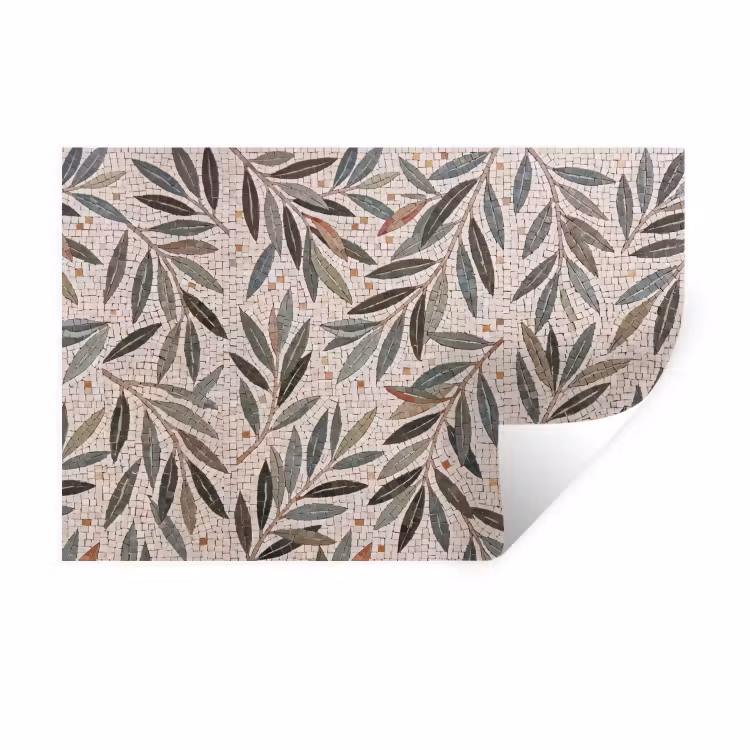 Plant - Blad - Mozaïek - Groen Muursticker klein -3d